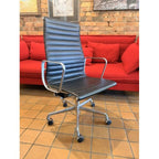 Herman Miller Eames Aluminium Group Executive Chair, Black Leather - thegoodchairs