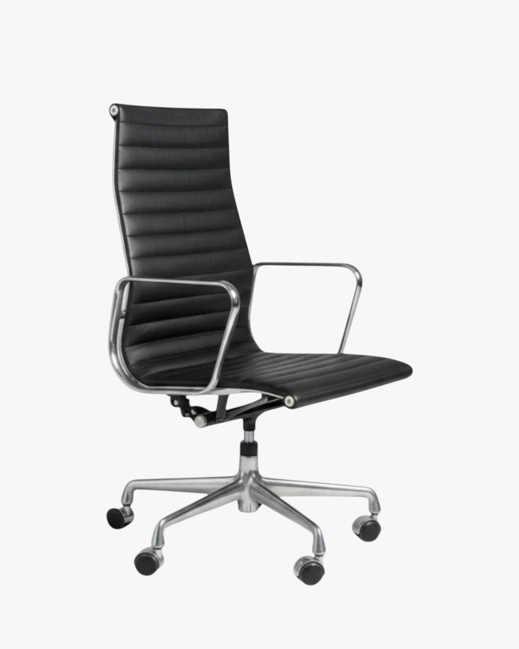 Herman Miller Eames Aluminium Group Executive Chair, Black Leather - thegoodchairs