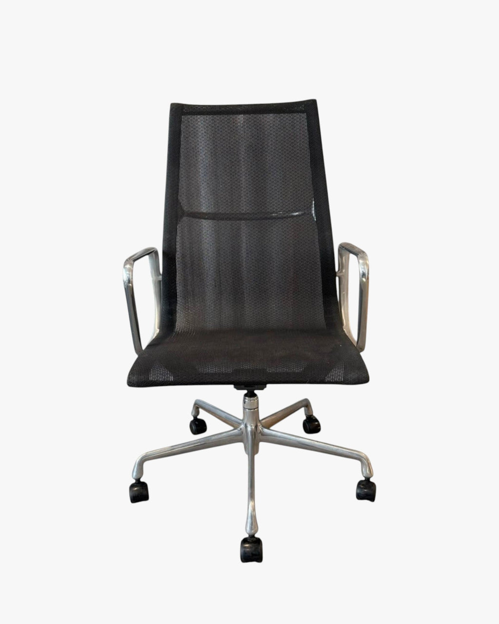 Herman Miller Eames Aluminium Group High-Back Executive Chair, Black Mesh - thegoodchairs