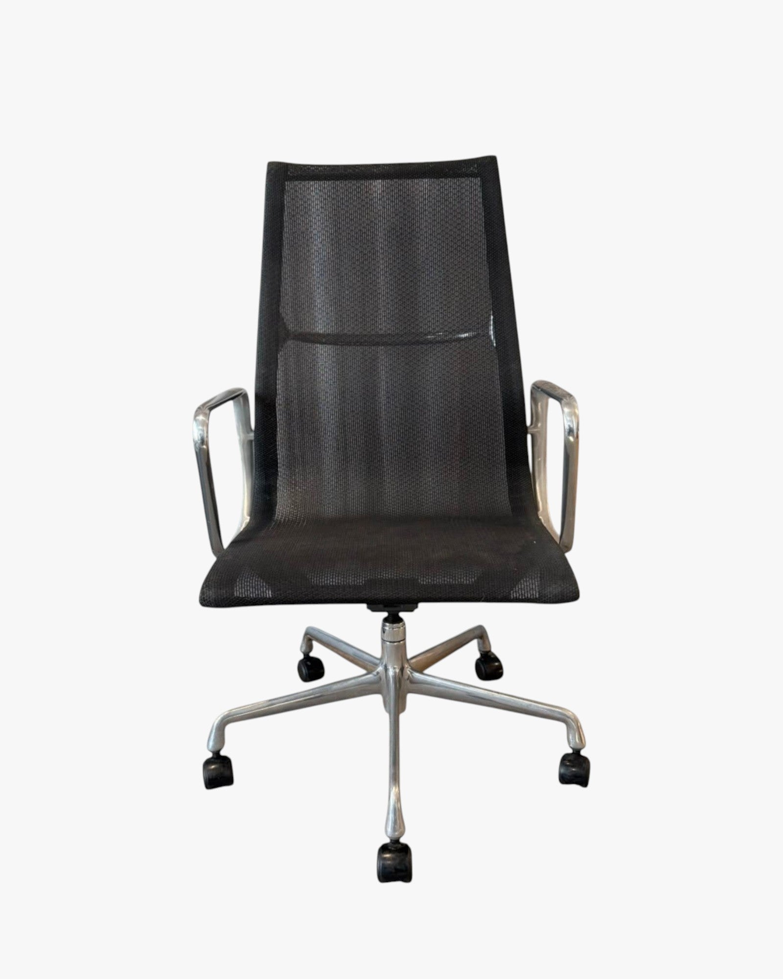 Herman Miller Eames Aluminium Group High-Back Executive Chair, Black Mesh - thegoodchairs