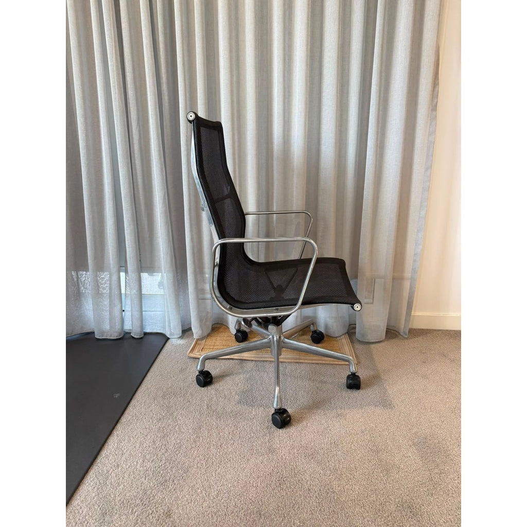 Herman Miller Eames Aluminium Group High-Back Executive Chair, Black Mesh - thegoodchairs