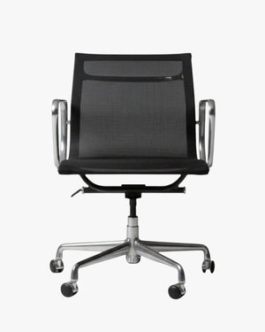Herman Miller Original Eames EA335 Office Chair by Charles and Ray Eames, Black Mesh Sling, Aluminium Frame
