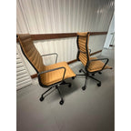 Herman Miller Eames Aluminum Group - High Back Leather Chairs - thegoodchairs