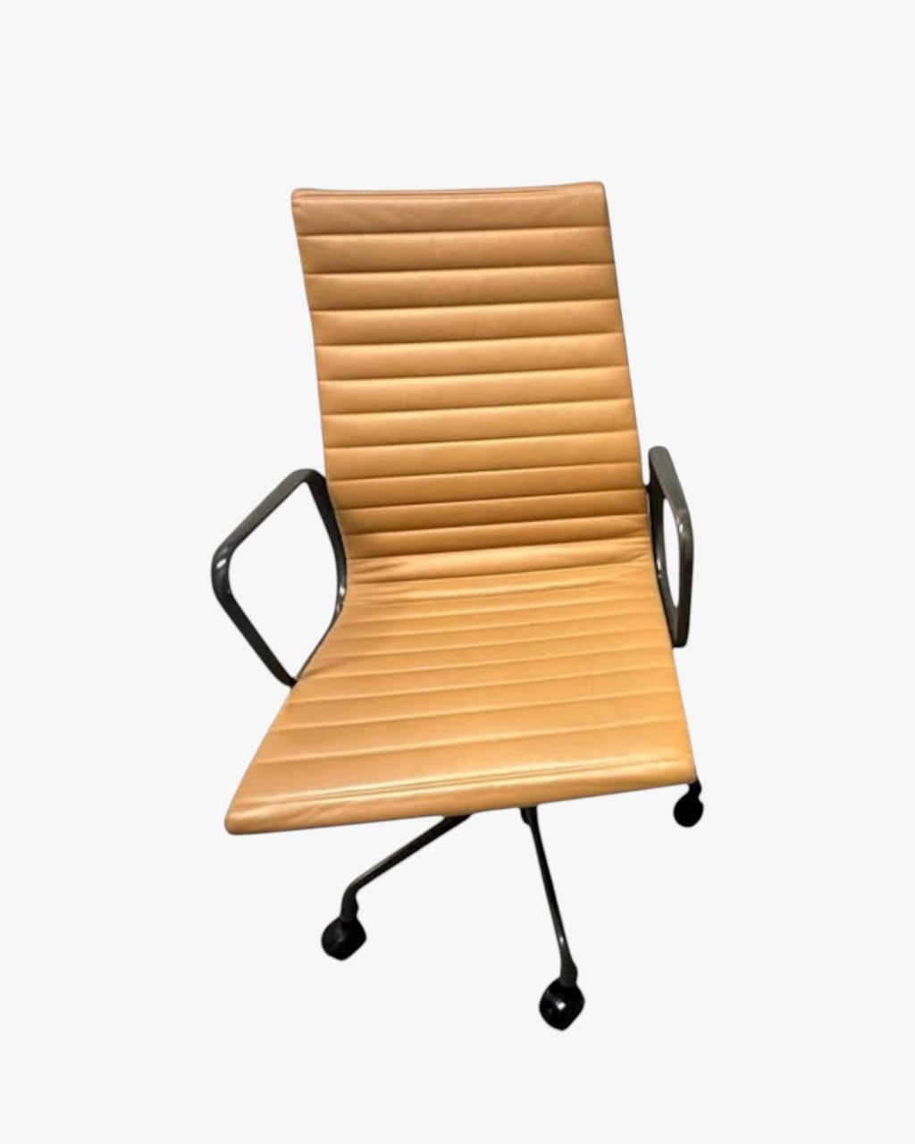 Herman Miller Eames Aluminum Group - High Back Leather Chairs - thegoodchairs