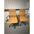Herman Miller Eames Aluminum Group - High Back Leather Chairs - thegoodchairs