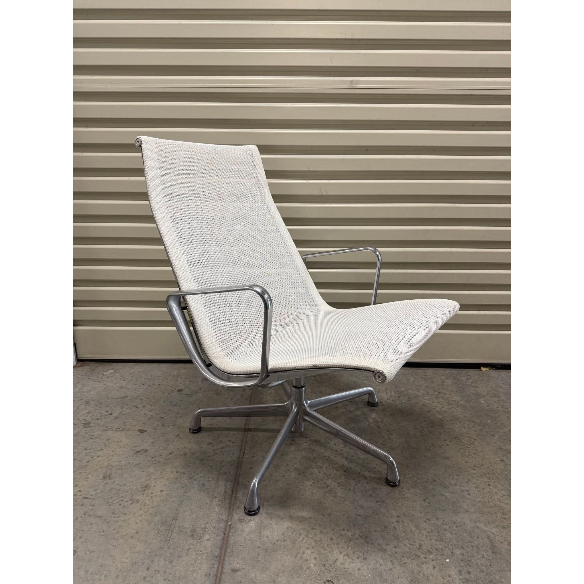 Herman Miller Eames EA116 - Lounge Chair, White Mesh - thegoodchairs
