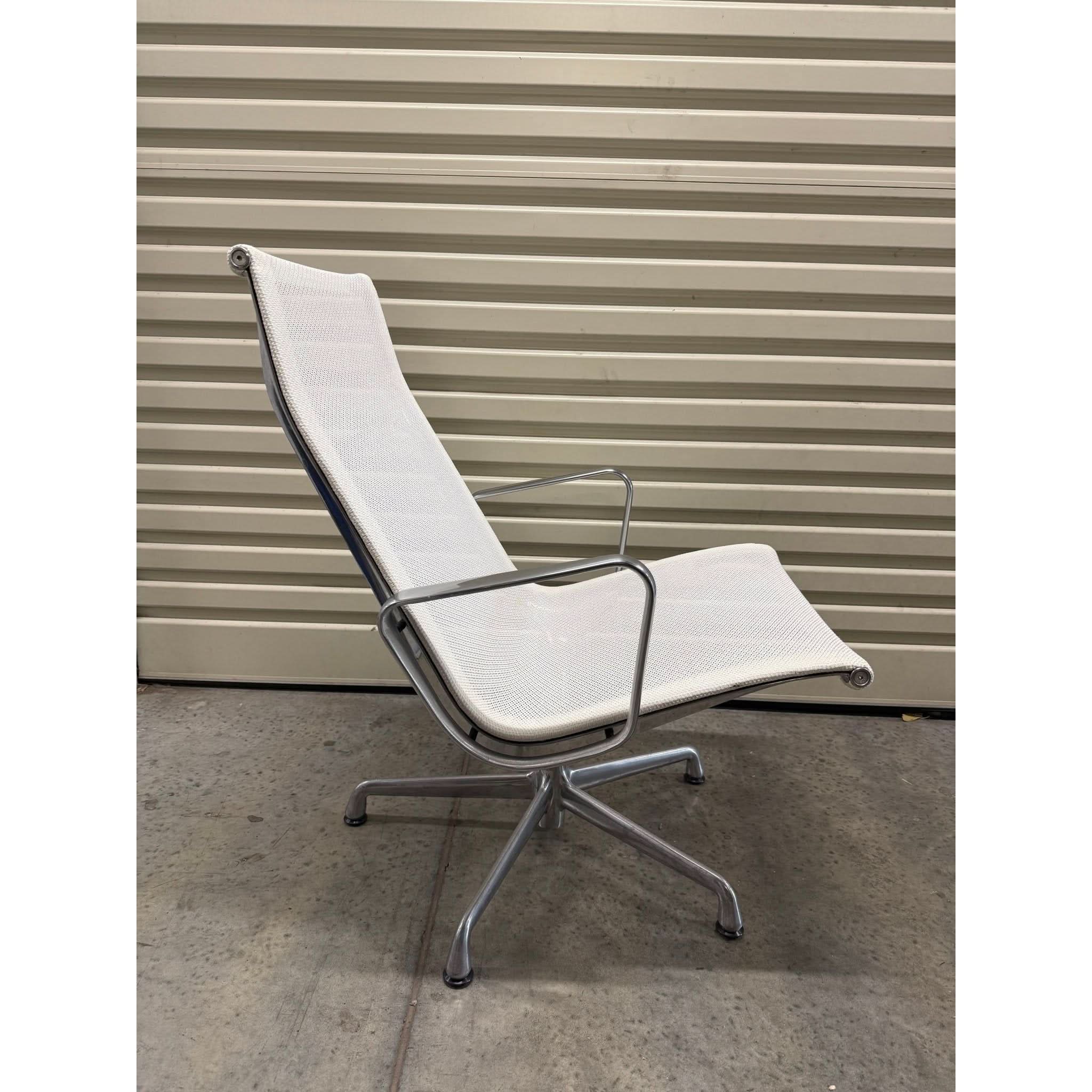 Herman Miller Eames EA116 - Lounge Chair, White Mesh - thegoodchairs