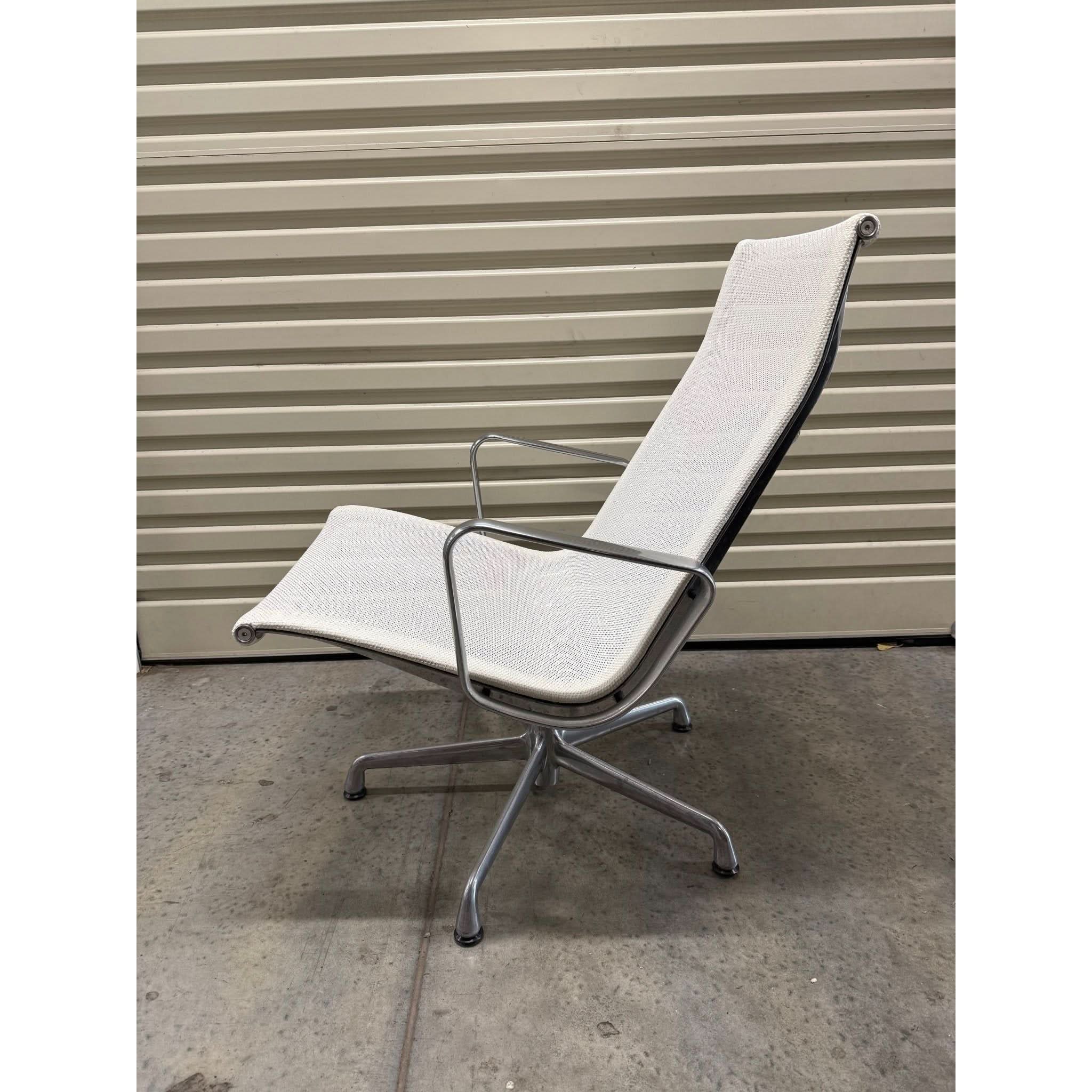 Herman Miller Eames EA116 - Lounge Chair, White Mesh - thegoodchairs