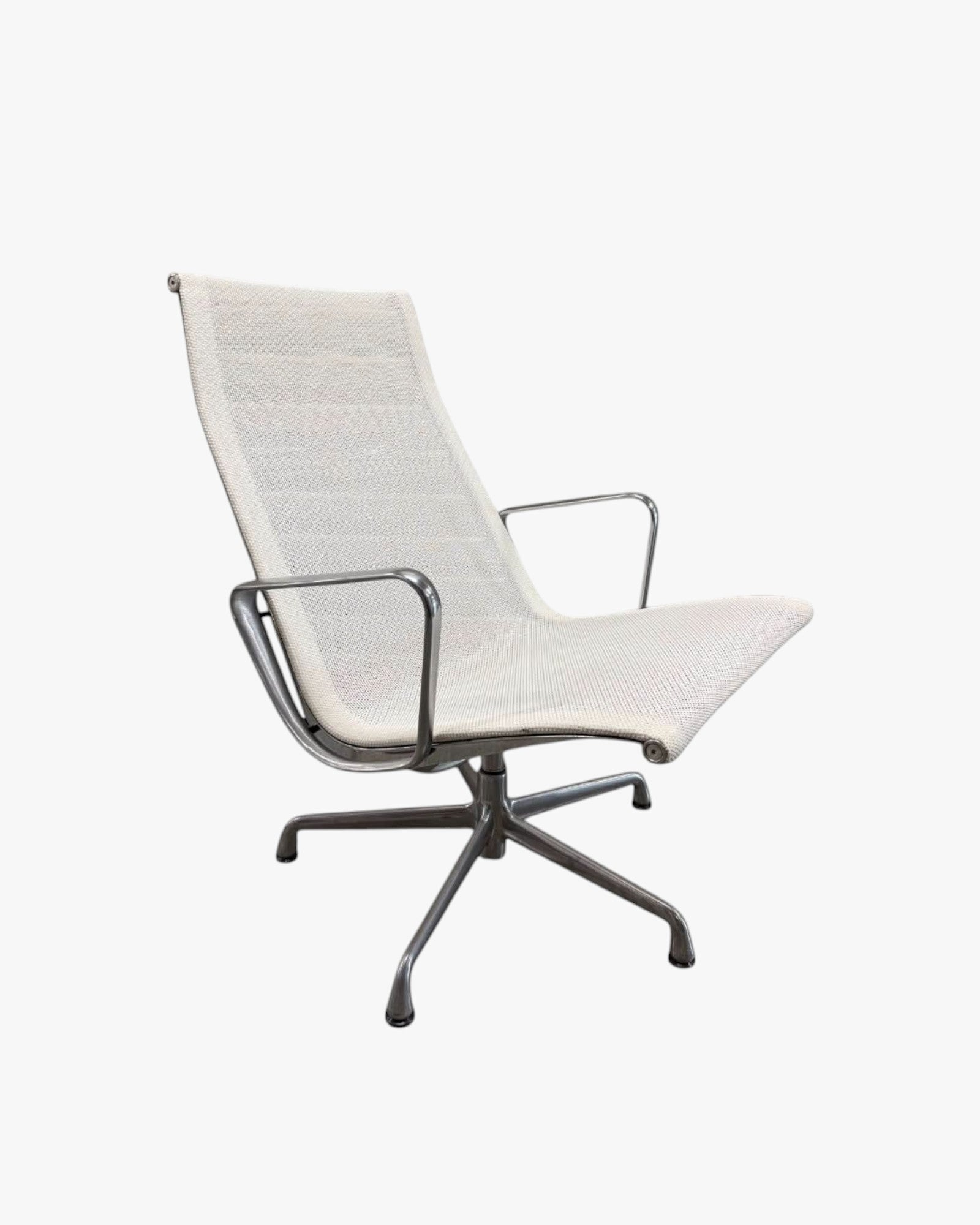 Herman Miller Eames EA116 - Lounge Chair, White Mesh - thegoodchairs