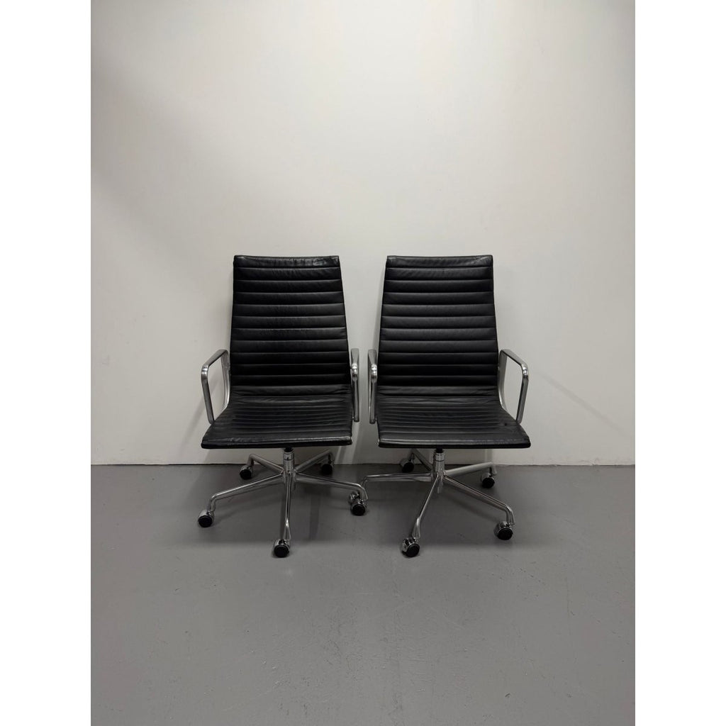 Herman Miller Eames - High Back, Black Leather - thegoodchairs
