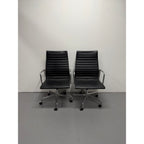 Herman Miller Eames - High Back, Black Leather - thegoodchairs