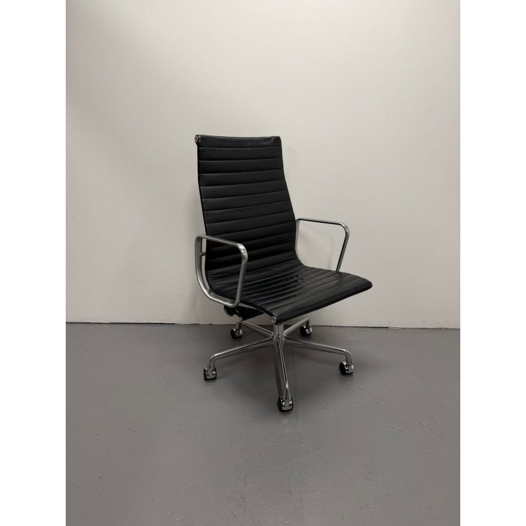 Herman Miller Eames - High Back, Black Leather - thegoodchairs