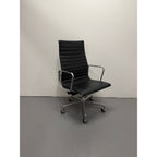 Herman Miller Eames - High Back, Black Leather - thegoodchairs