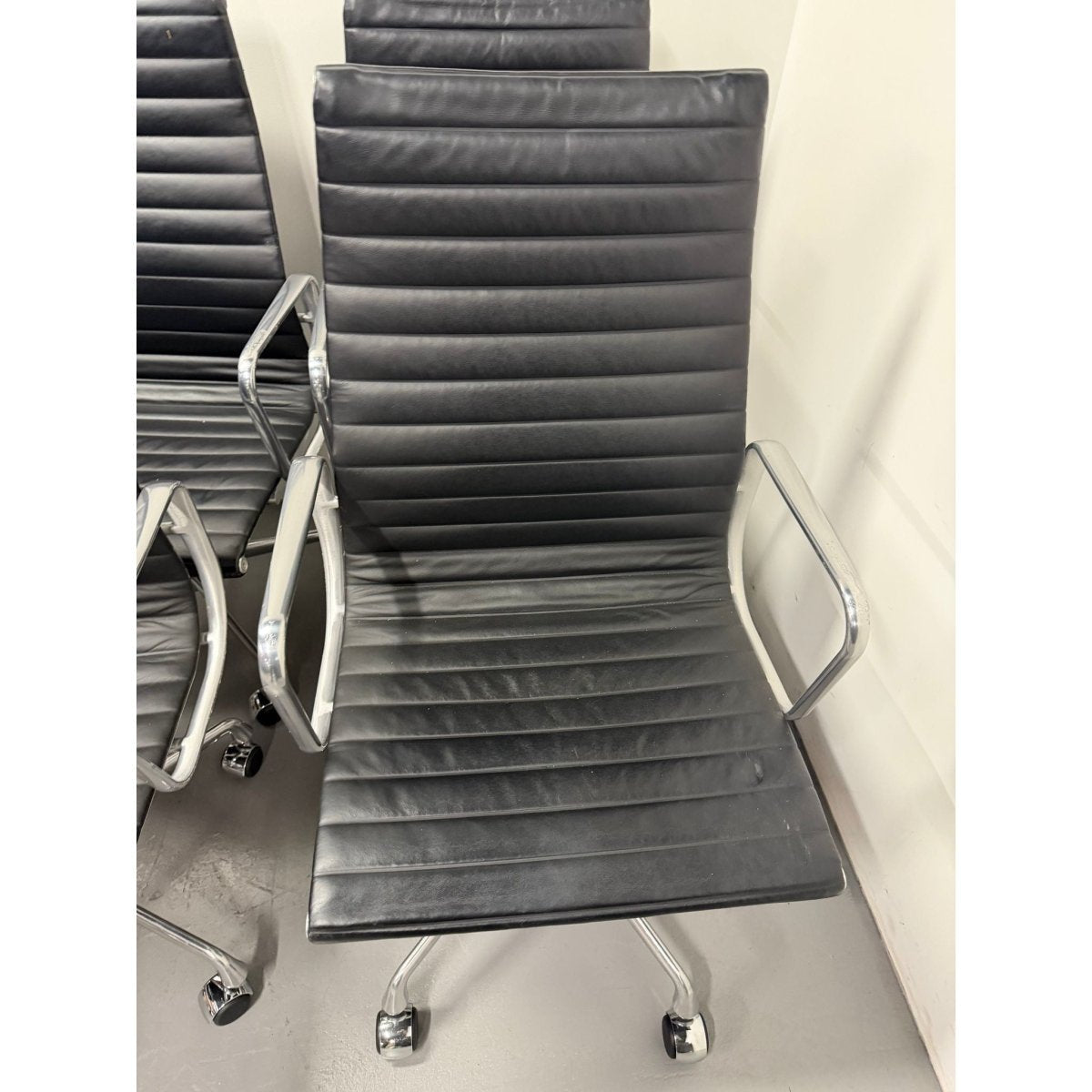 Herman Miller Eames - High Back, Black Leather - thegoodchairs