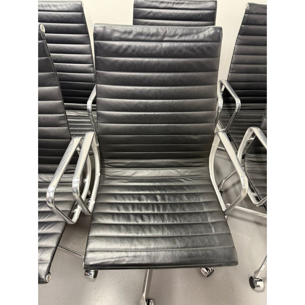 Herman Miller Eames - High Back, Black Leather - thegoodchairs