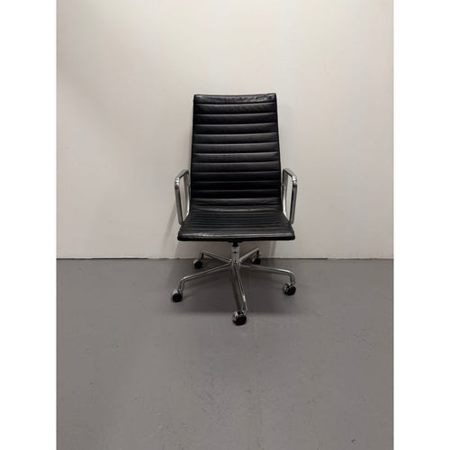 Herman Miller Eames - High Back, Black Leather - thegoodchairs