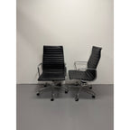 Herman Miller Eames - High Back, Black Leather - thegoodchairs