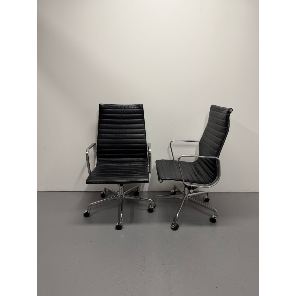 Herman Miller Eames - High Back, Black Leather - thegoodchairs
