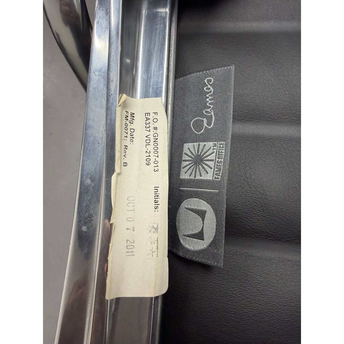 Herman Miller Eames - High Back, Black Leather - thegoodchairs