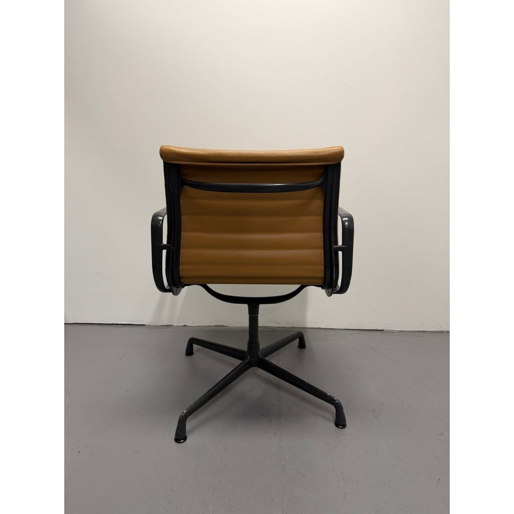 Herman Miller Eames - Low Back, Tan Leather / Black Frame - thegoodchairs