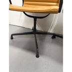 Herman Miller Eames - Low Back, Tan Leather / Black Frame - thegoodchairs
