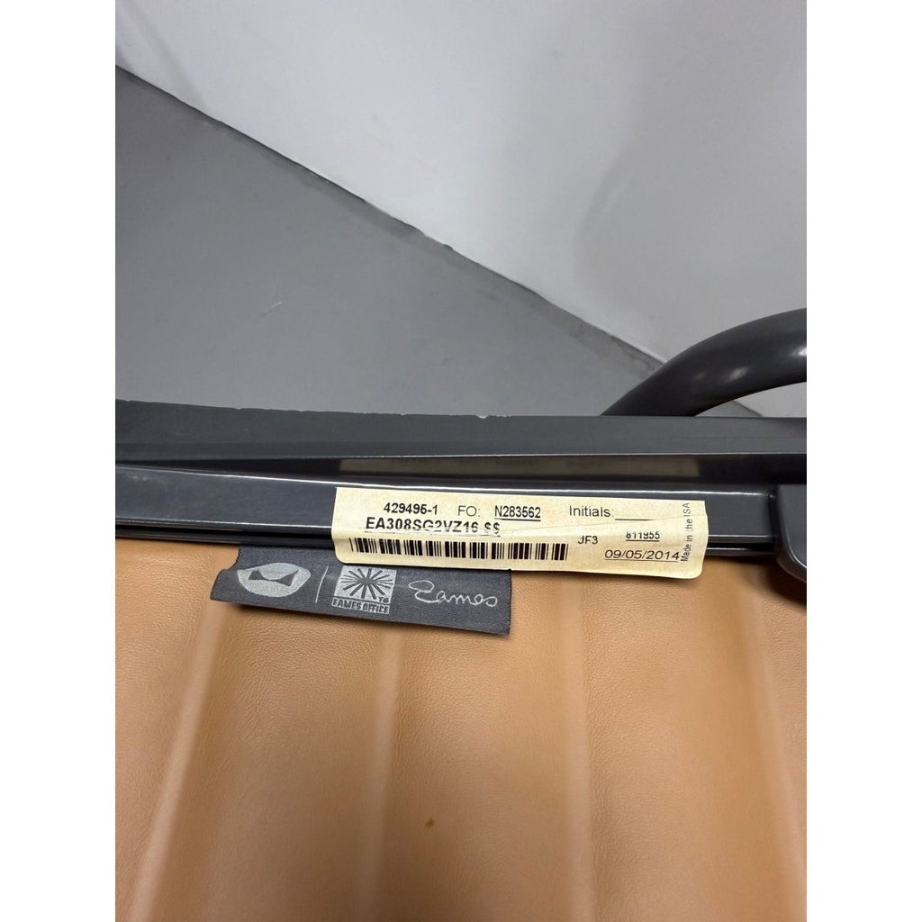 Herman Miller Eames - Low Back, Tan Leather / Black Frame - thegoodchairs
