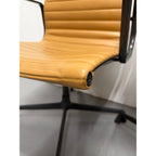Herman Miller Eames - Low Back, Tan Leather / Black Frame - thegoodchairs
