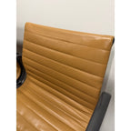 Herman Miller Eames - Low Back, Tan Leather / Black Frame - thegoodchairs