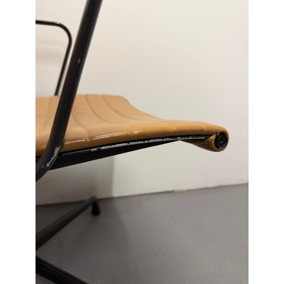 Herman Miller Eames - Low Back, Tan Leather / Black Frame - thegoodchairs