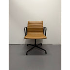 Herman Miller Eames - Low Back, Tan Leather / Black Frame - thegoodchairs