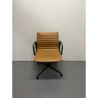 Herman Miller Eames - Low Back, Tan Leather / Black Frame - thegoodchairs