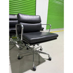 Herman Miller Eames Soft Pad Low Back Chairs, Black, Set of 6 - thegoodchairs