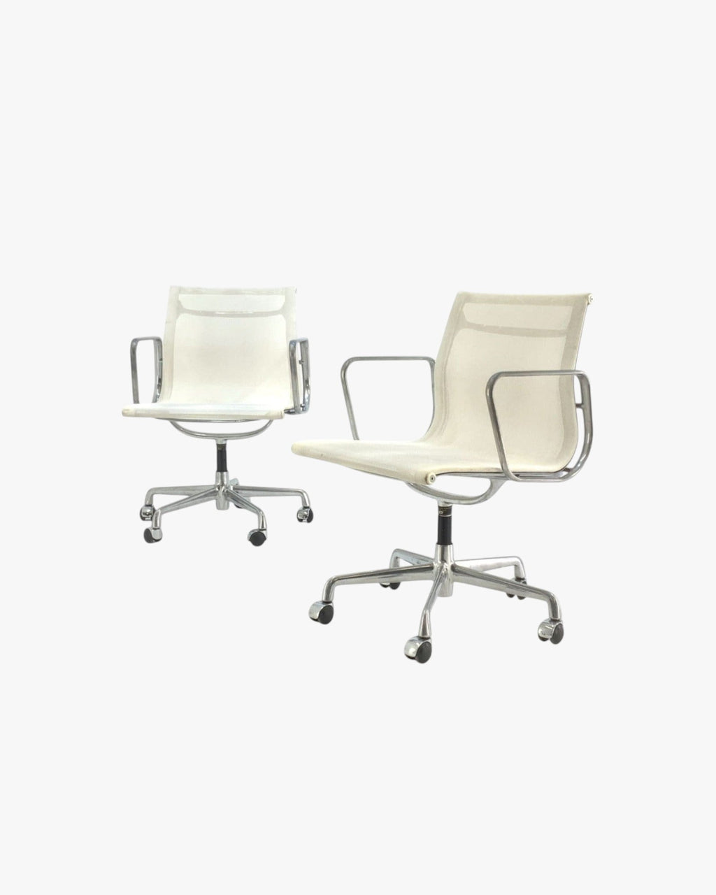 Herman Miller Eames - White Mesh on Casters - thegoodchairs