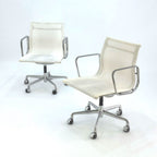 Herman Miller Eames - White Mesh on Casters - thegoodchairs