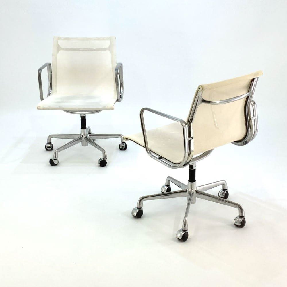 Herman Miller Eames - White Mesh on Casters - thegoodchairs