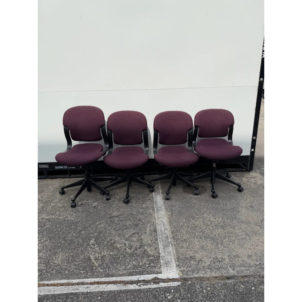 Herman Miller Equa - Task Chairs - Burgundy Upholstery - thegoodchairs