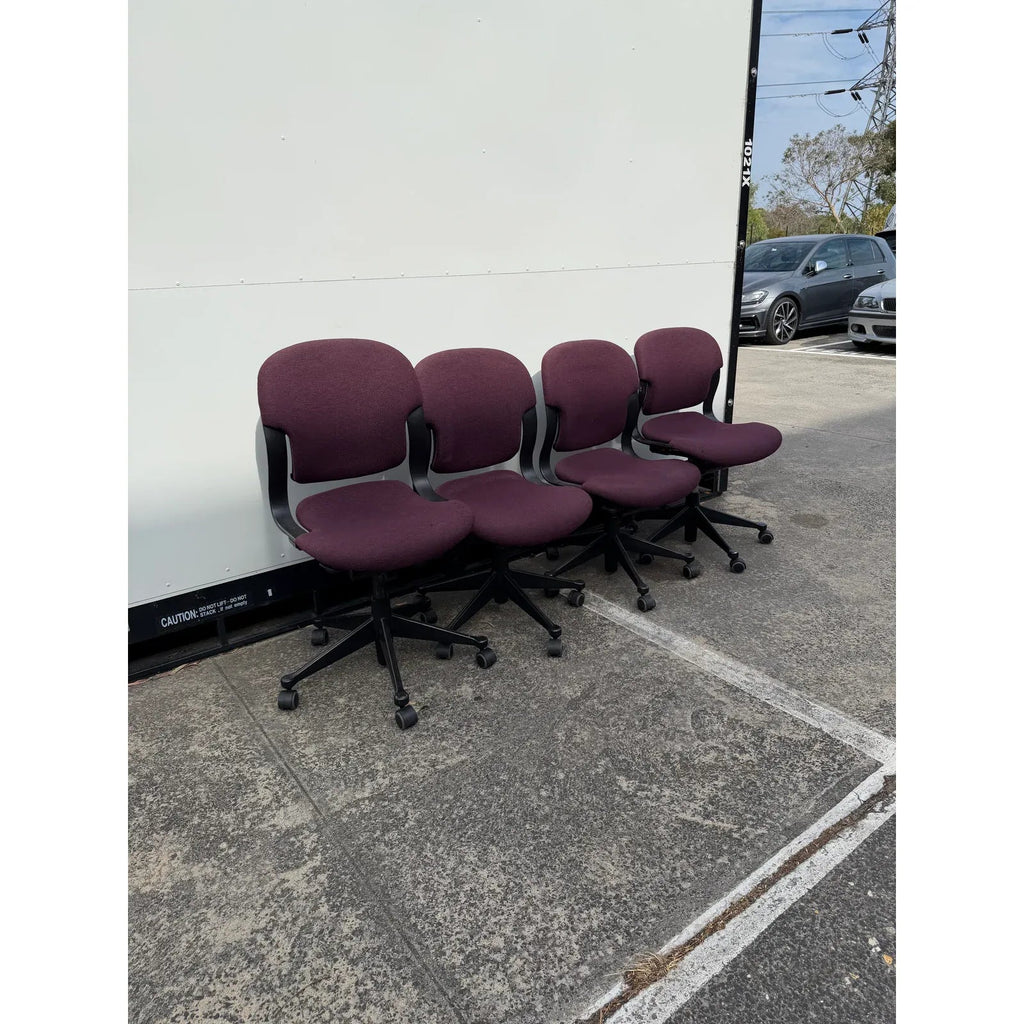 Herman Miller Equa - Task Chairs - Burgundy Upholstery - thegoodchairs