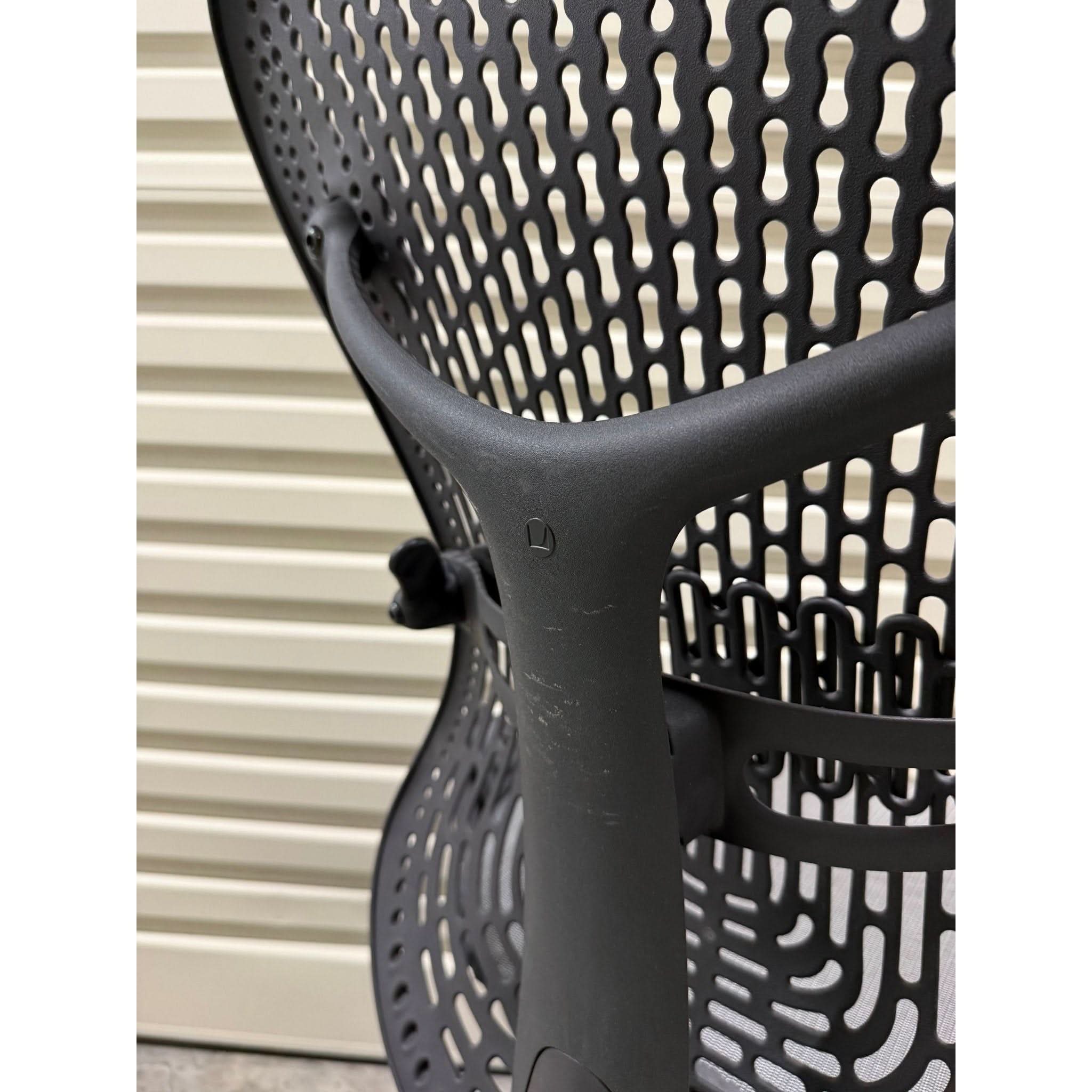 Herman Miller Mirra - Office Chair No Arms - Graphite - Back Tilt Lock - thegoodchairs