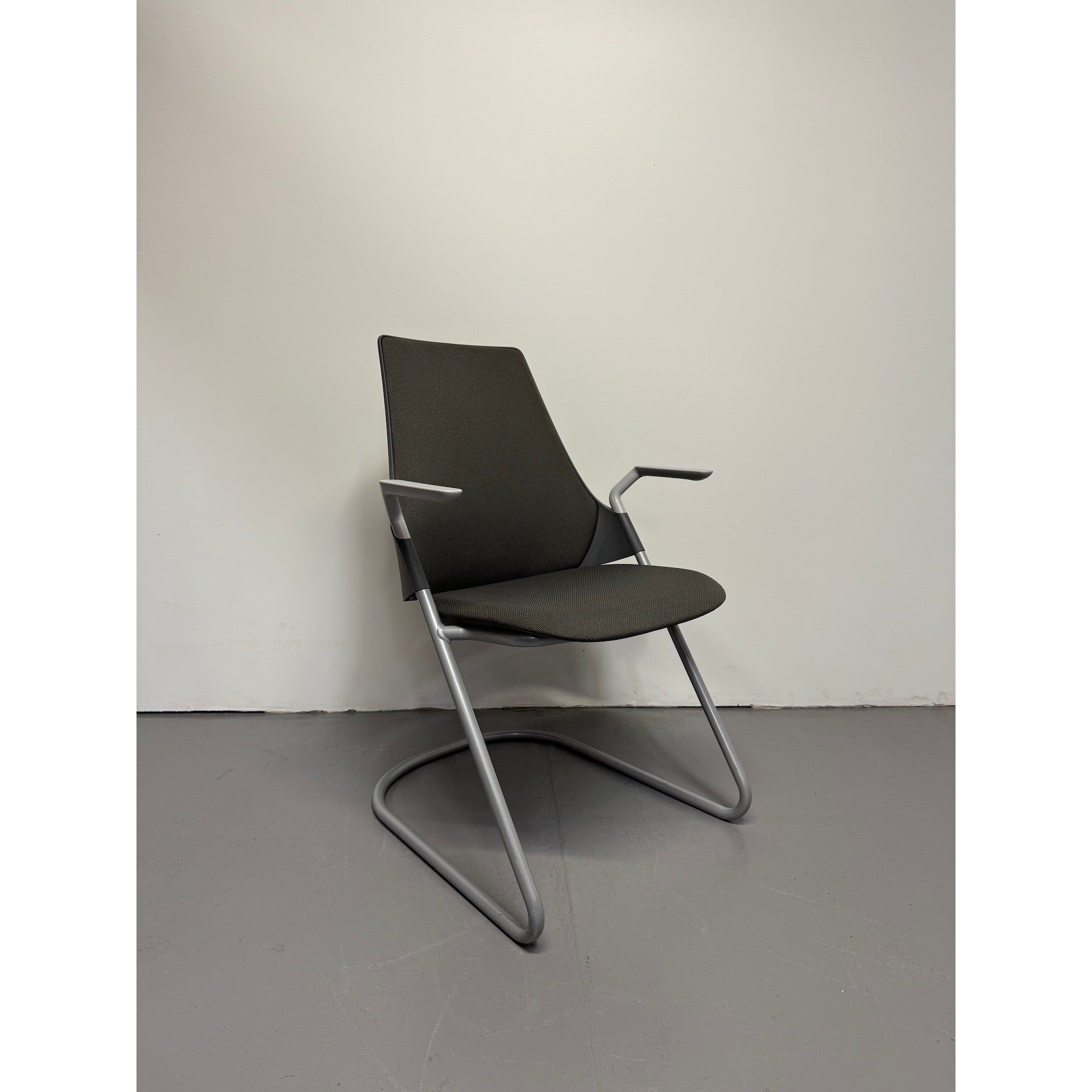 Herman Miller Sayl - Side Chair, Sled Base, Grey - thegoodchairs
