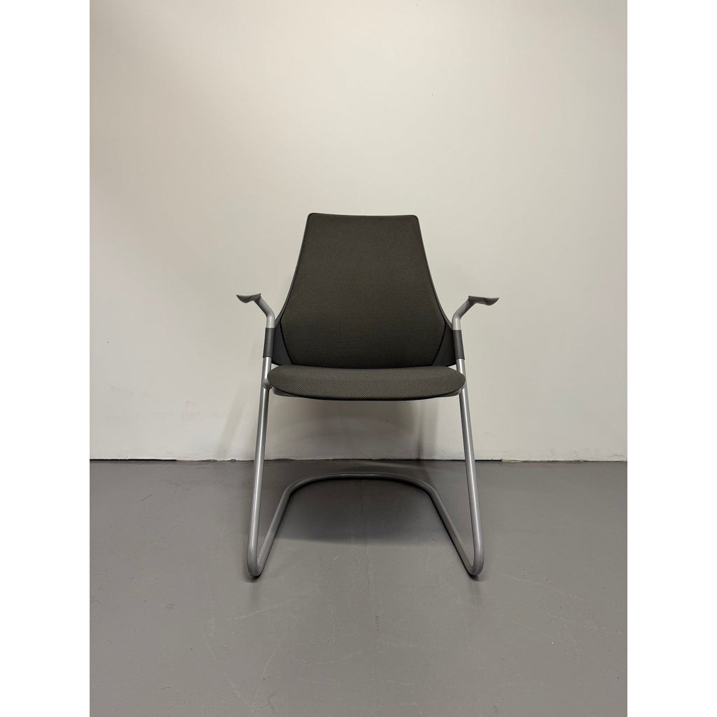 Herman Miller Sayl - Side Chair, Sled Base, Grey - thegoodchairs