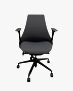 Herman Miller Sayl - Task Chair with Armrests - Grey Upholstered Back - thegoodchairs