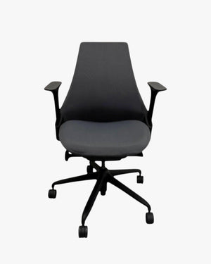 Herman Miller Sayl Task Chair with Armrests, Grey Upholstered Back