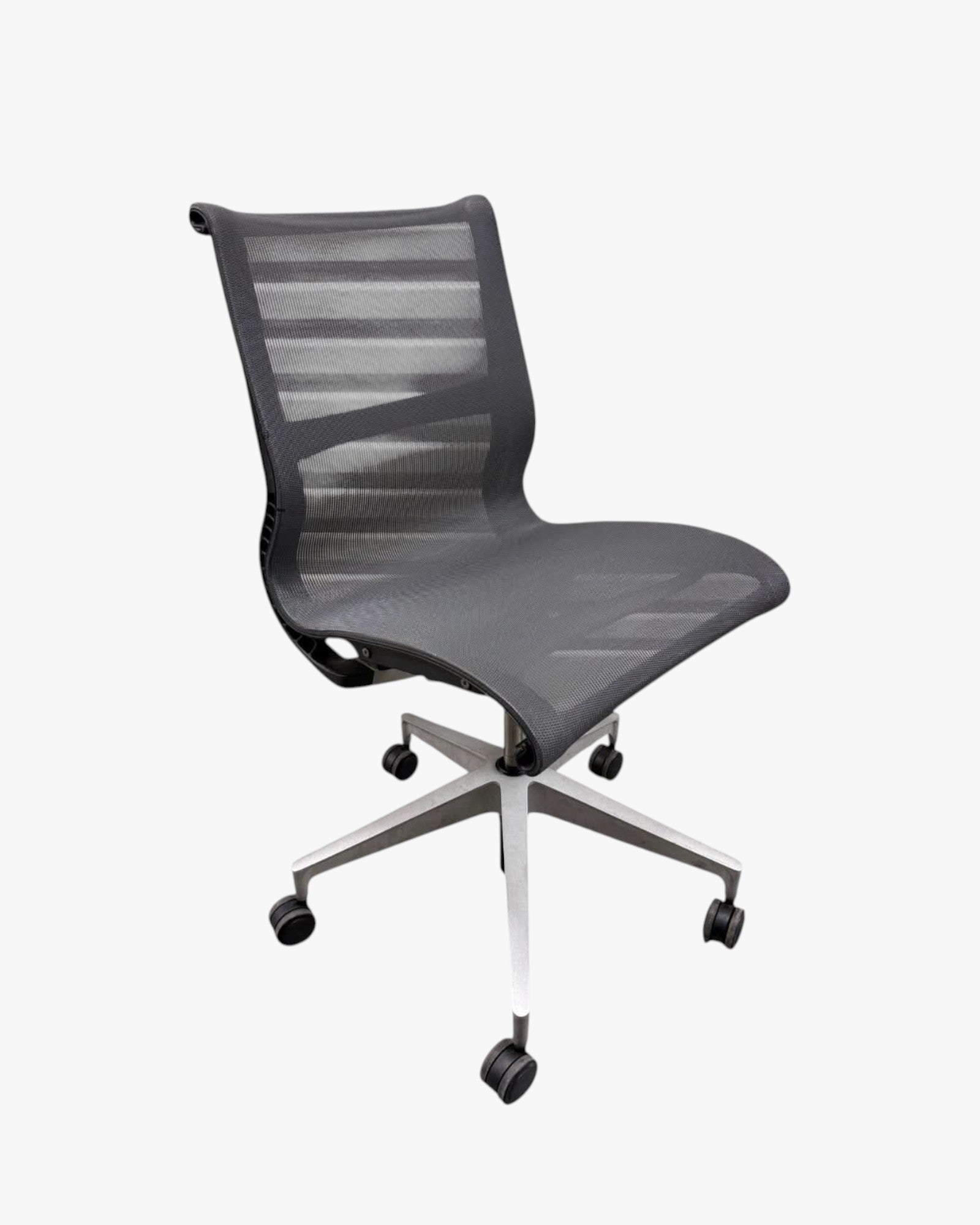Herman Miller Setu - Chair - Armless / Graphite Grey - thegoodchairs