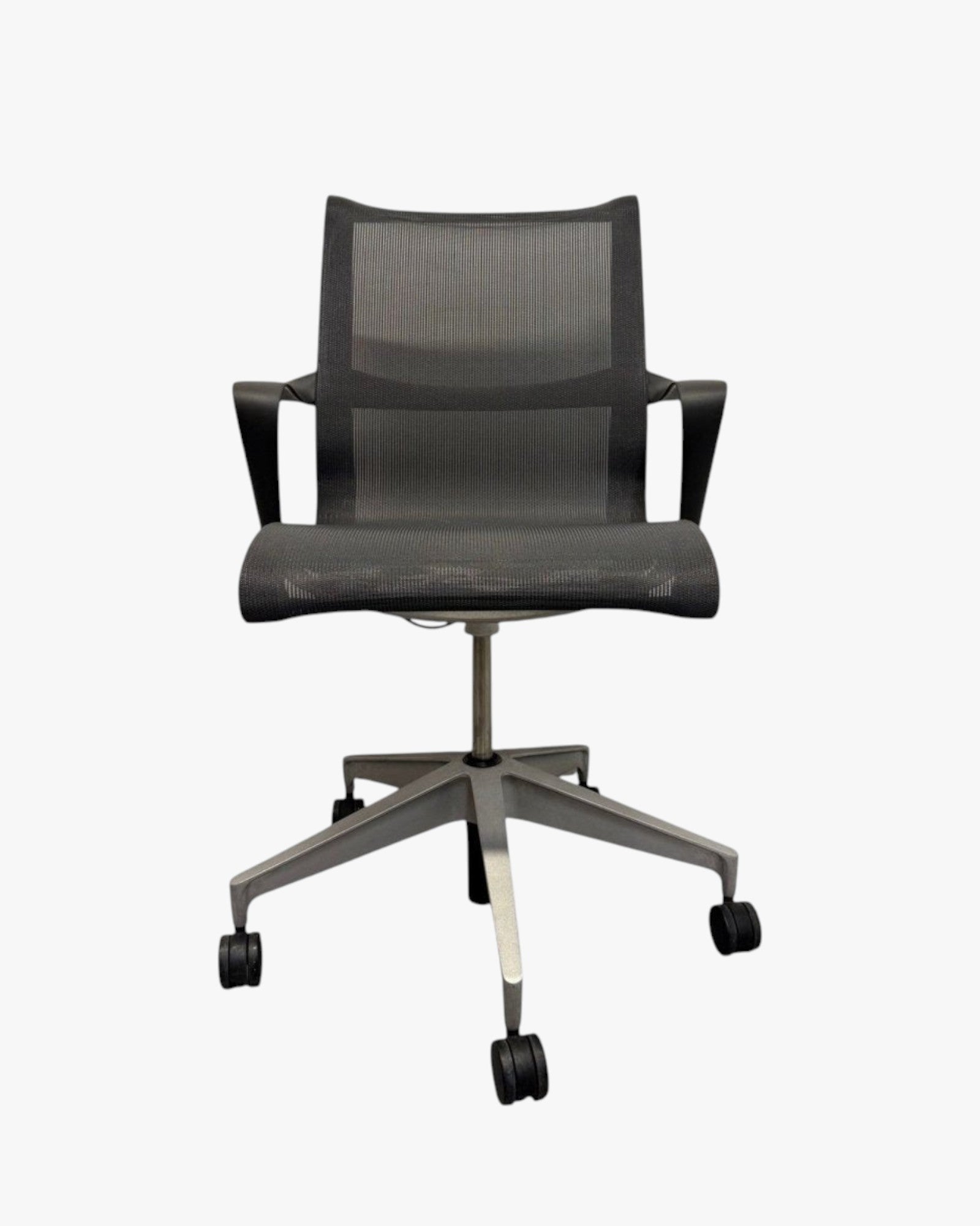 Herman Miller Setu - Chair - with Arms / Graphite Grey - thegoodchairs