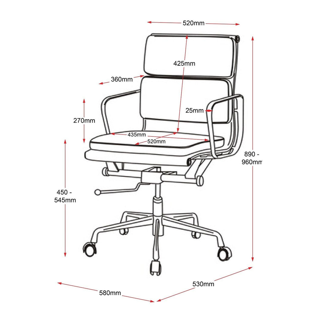 High Back Meeting, Executive Chair, Black PU - thegoodchairs
