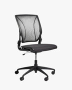 Humanscale Liberty - Chair - Adjustable Arms - Black Base - Black Mesh - thegoodchairs
