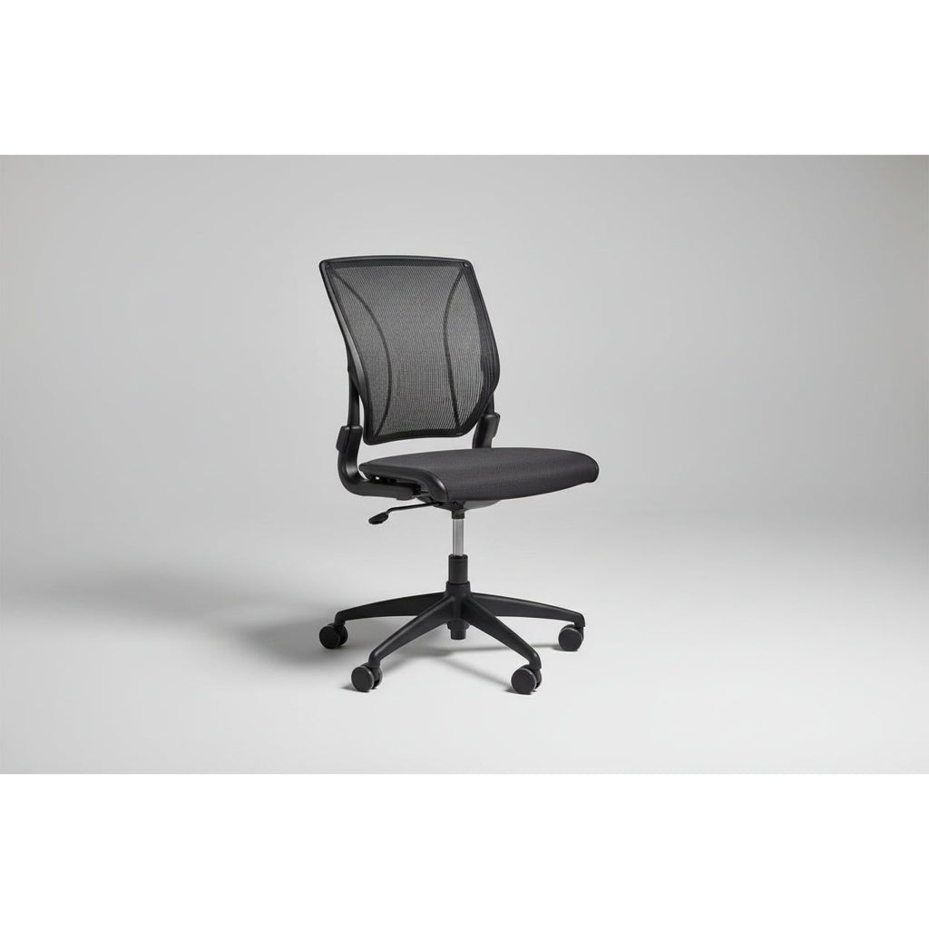 Humanscale Liberty - Chair - Adjustable Arms - Black Base - Black Mesh - thegoodchairs