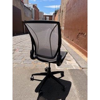 Humanscale Liberty - Chair - Adjustable Arms - Black Base - Black Mesh - thegoodchairs
