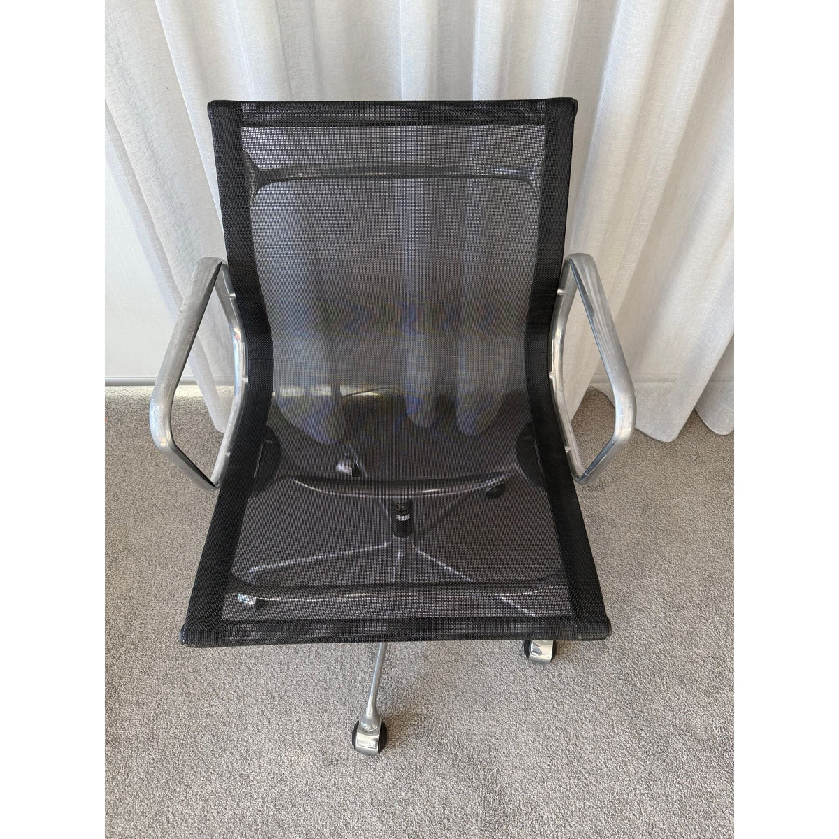 ICF Eames Aluminium Group Mesh Office Chair, Black, Mid-Back - thegoodchairs