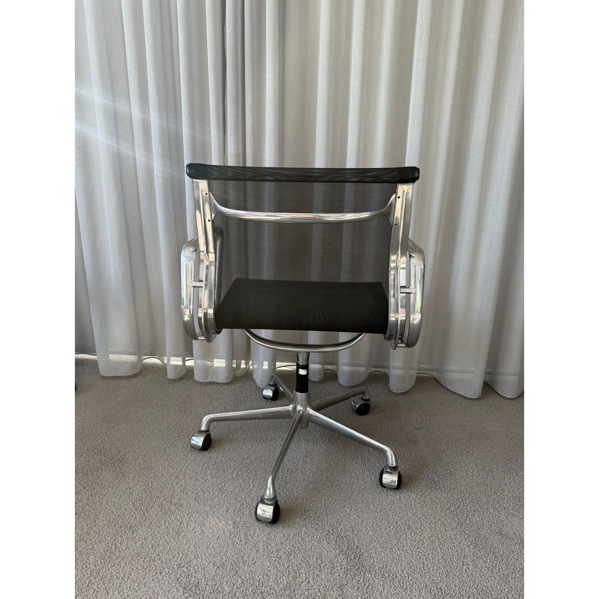 ICF Eames Aluminium Group Mesh Office Chair, Black, Mid-Back - thegoodchairs